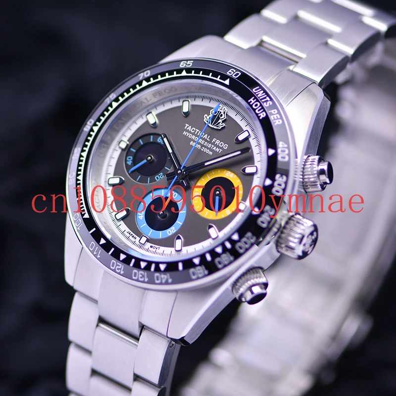 

[Официальная монополия] Солнечное фотокиническое энергетическое цветное трехглазое панда-хронограф водонепроницаемые часы