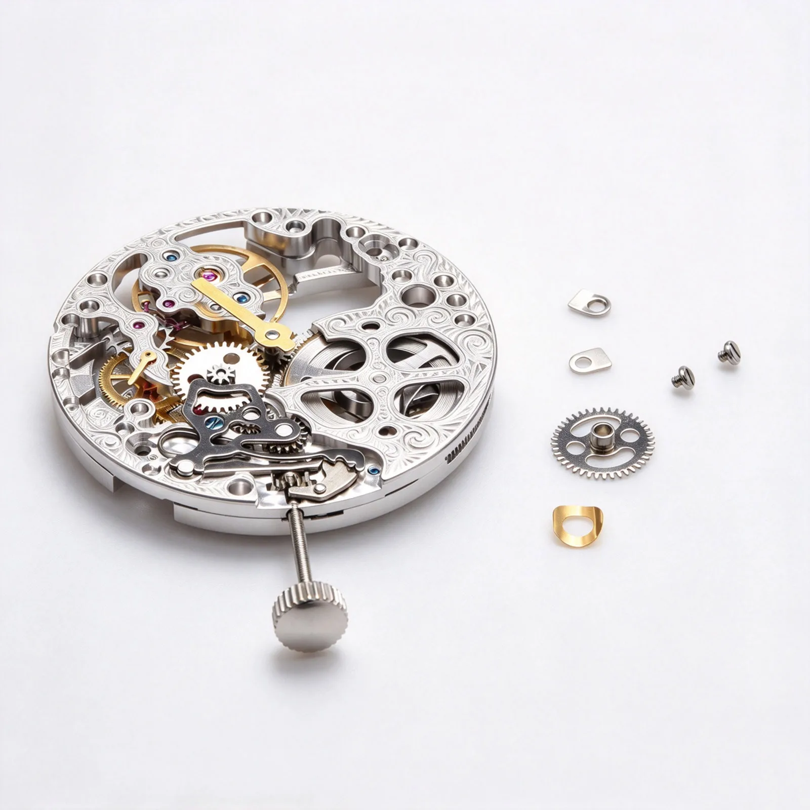 1PC Seagull ST3620K Skeleton Movement 21600 BPH, 17J Hand Wind Watch Movement for Watch Mod