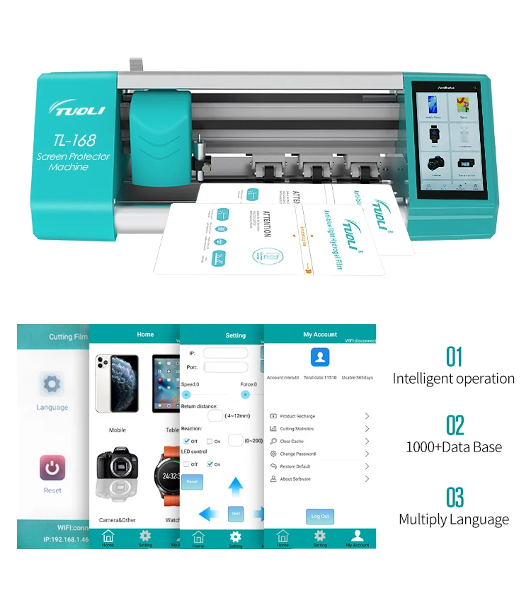 Unlimited Mobile Phone Screen Protector Cutting Machine TPU Hydrogel Film Plotter DIY Phone Back Skin Cutter Machine