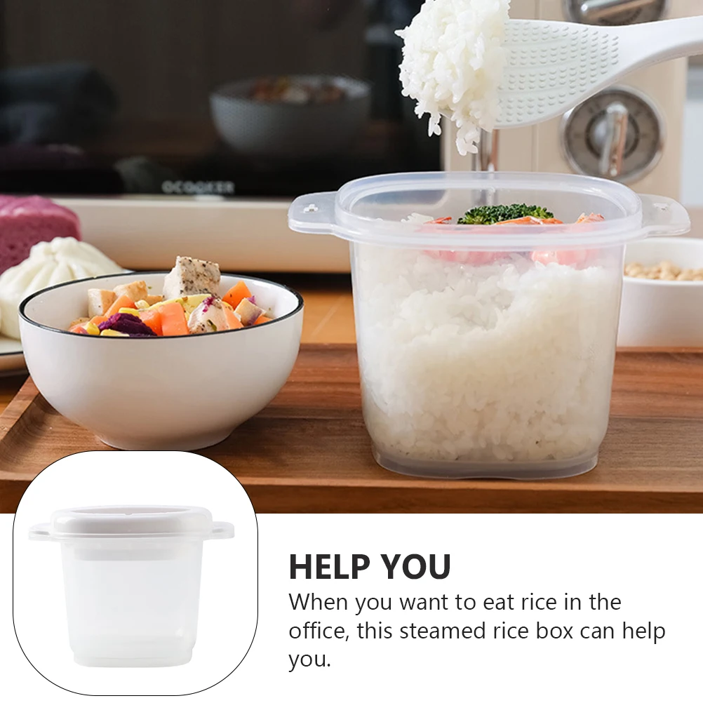 

2 Pcs Heating Insulation Lunch Box Food Warmer Portable Rice Bowl Containers Small Cooker Pp Office