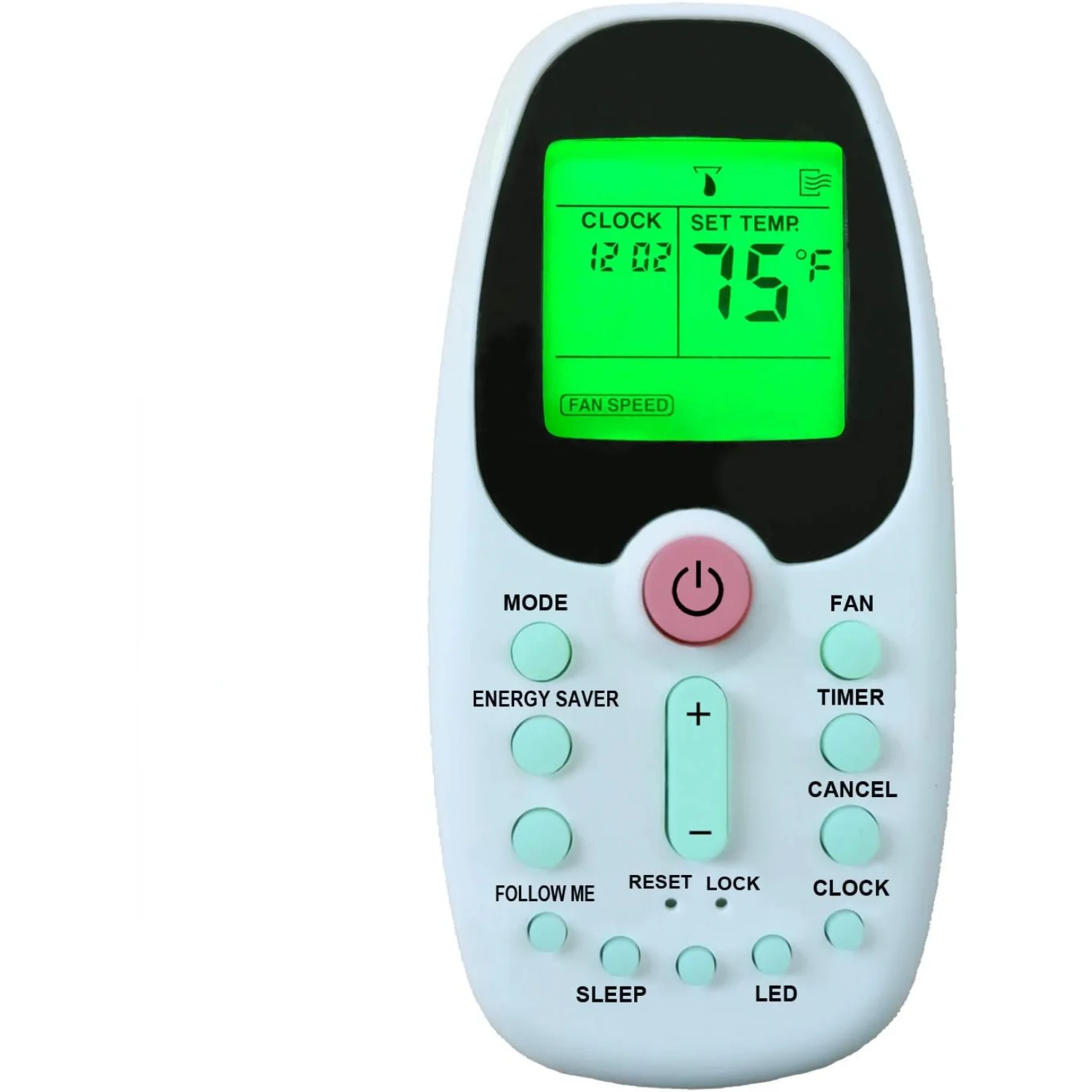 for Arctic  Air Conditioner Remote Control R09B/BGE R09B/BGCE, with Green Backlight Light