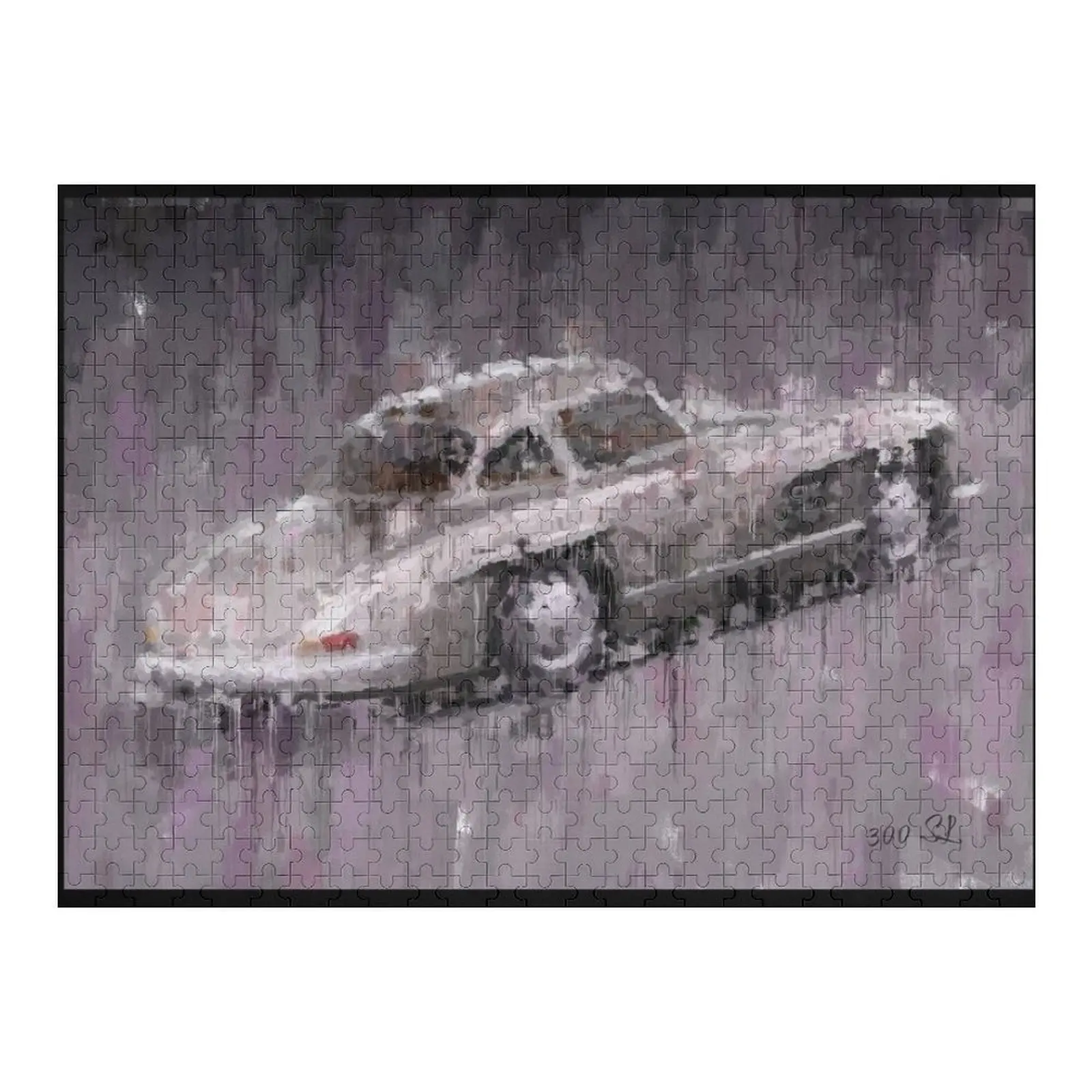 

300SL Gullwing 1955 retro car oil art Jigsaw Puzzle Wood Adults Children Personalized Name Personalized For Kids Puzzle