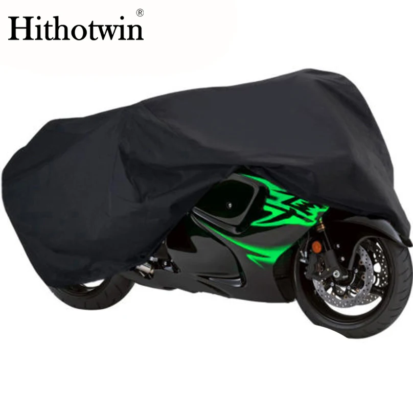 Ganzjahres-Motorradabdeckung, silberfarben, schwarz, Sonne, reflektierend, wasserdicht, staubdicht, UV-Schutz für Moto Scooter M bis 4XL 2025 – Detail 12