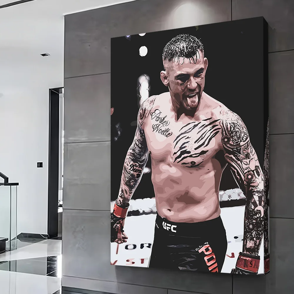 Dustin Poirier Boxer Fighter Portrait Printing Poster Custom Pictures Wall Art Canvas Painting Gift for Decoration Living Room