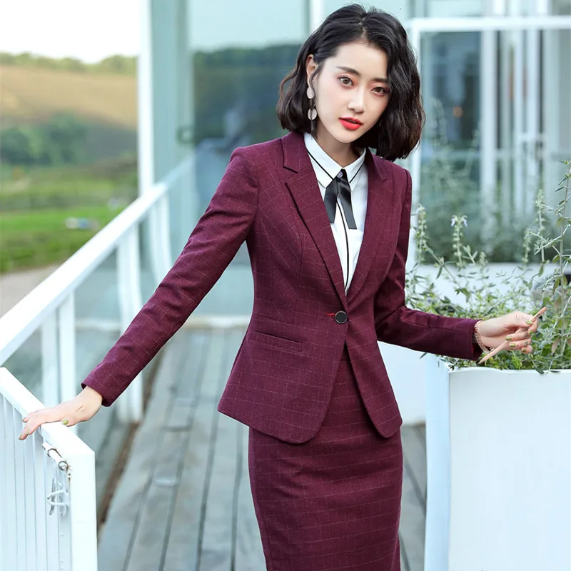 Business Wear Suit Women\'s 2023 Autumn Clothes New Winter Fashionable Elegant Plaid Overalls Interview Formal Wear Suit