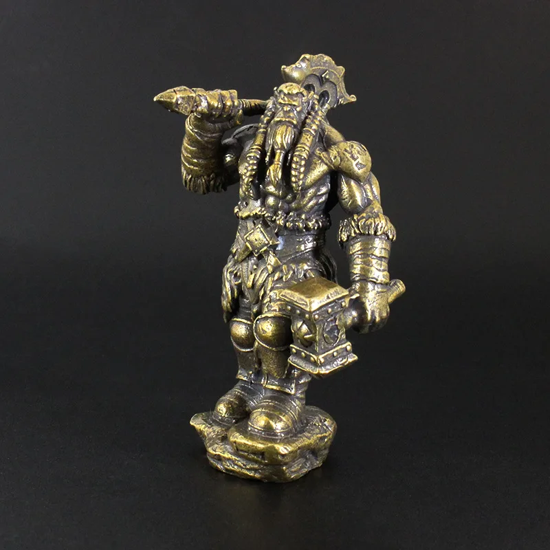 Mosiężne figurki wojowników Miniaturowe ozdoby Akcesoria Pulpit Metalowy żołnierz Elementy gry planszowej Kreatywna figurka Artware