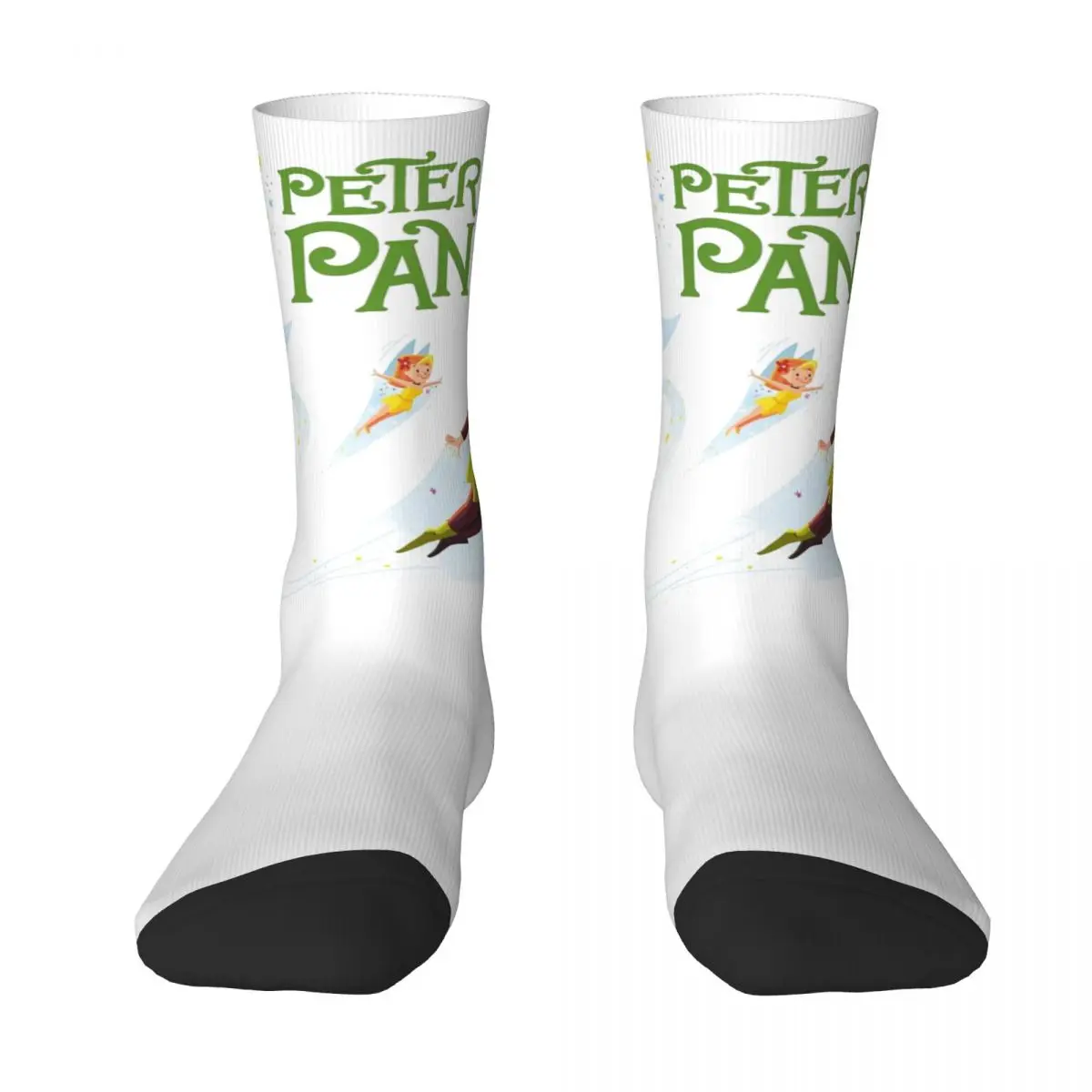 Peter Pan Stockings storybook Pattern Trendy Socks Autumn Non Skid Socks Women Men Outdoor Sports Soft Socks