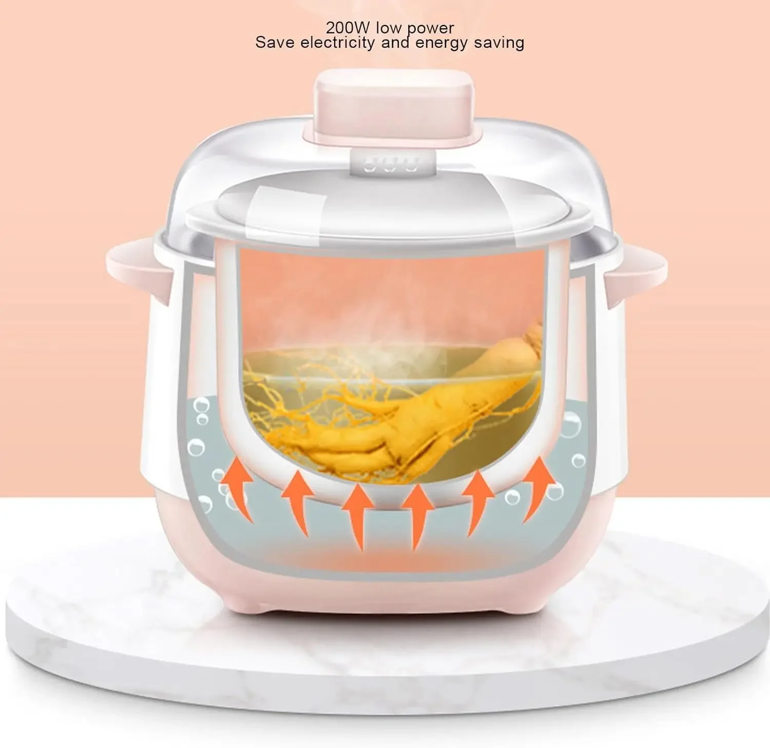 جهاز سيراميك كهربائي ذكي للعصيدة ، وعاء حساء كهربائي ، مضاد للحرق الجاف ، آمن ، ، ، مقبس لنا ، 1 لتر ، وزن ، قابس لنا