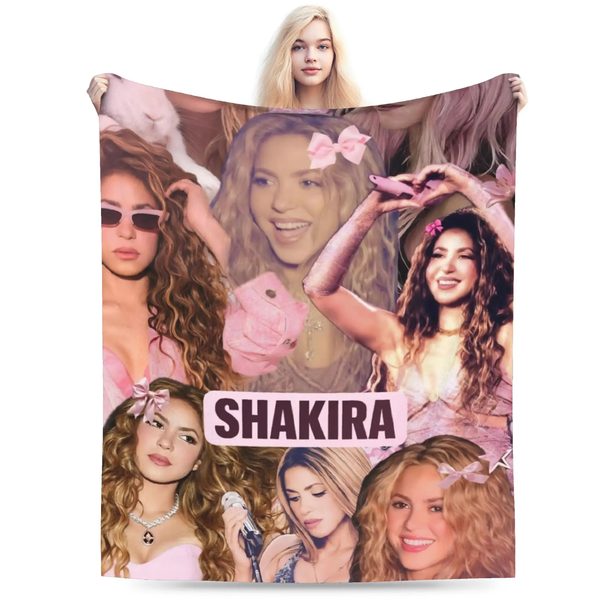 Shakira Singer Blanket Warm Cozy Fluffy  Throw Blankets for Couch 50x60 Inch Multi-size Bedspread