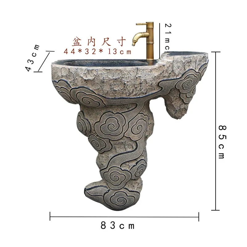 

Балконная настенная раковина, встроенная раковина для полива на открытом воздухе, двор, сад, художественная раковина