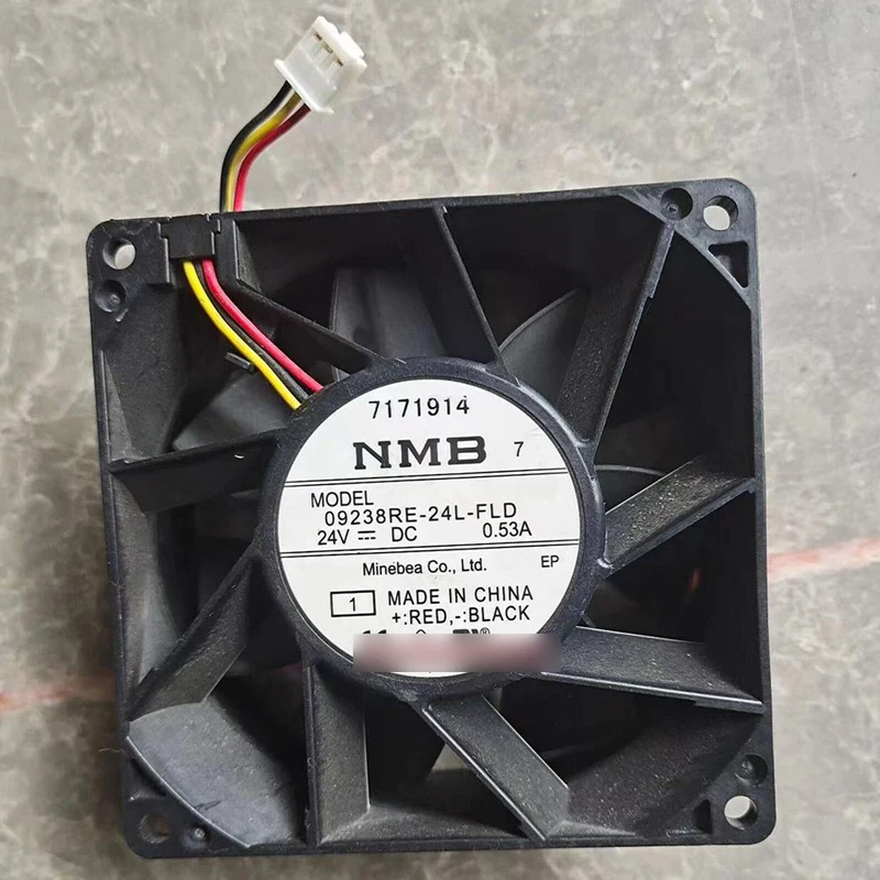 Y+1PCS New for  NMB 09238RE-24L-FLD DC24V 0.53A 3-Pin Inverter Cooling Fan#QW