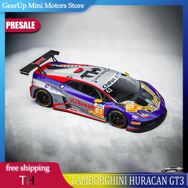 

New Presale Trends Hobby 1:64 Lamborghini Huracan Gt3 Evo2 Absolute Racing 2026 China Gt Alloy Miniature Diecast Model Toy Gift