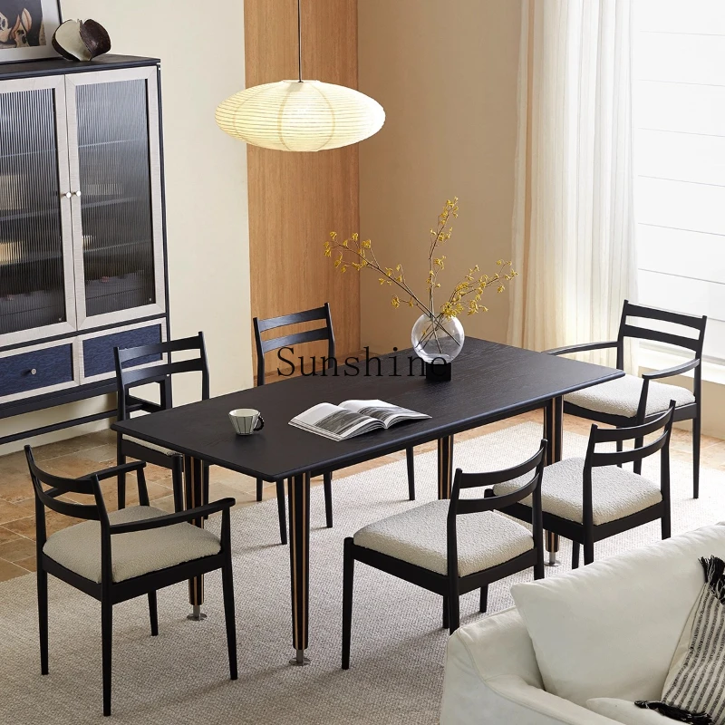 

Medieval solid wood rectangular dining table living room home retro large board table dining table