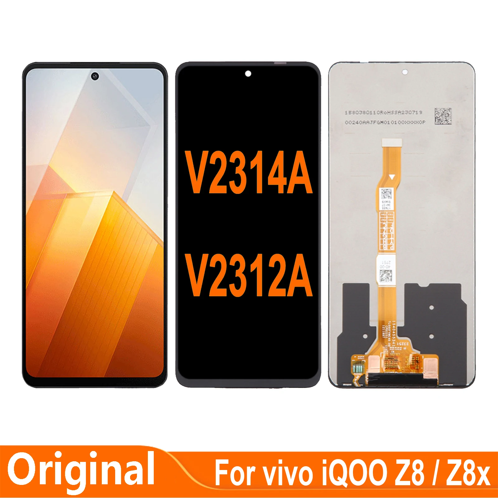 

For Vivo IQOO Z8x Z8 V2312A V2314A LCD Display Touch Screen Digitizer Assembly Parts