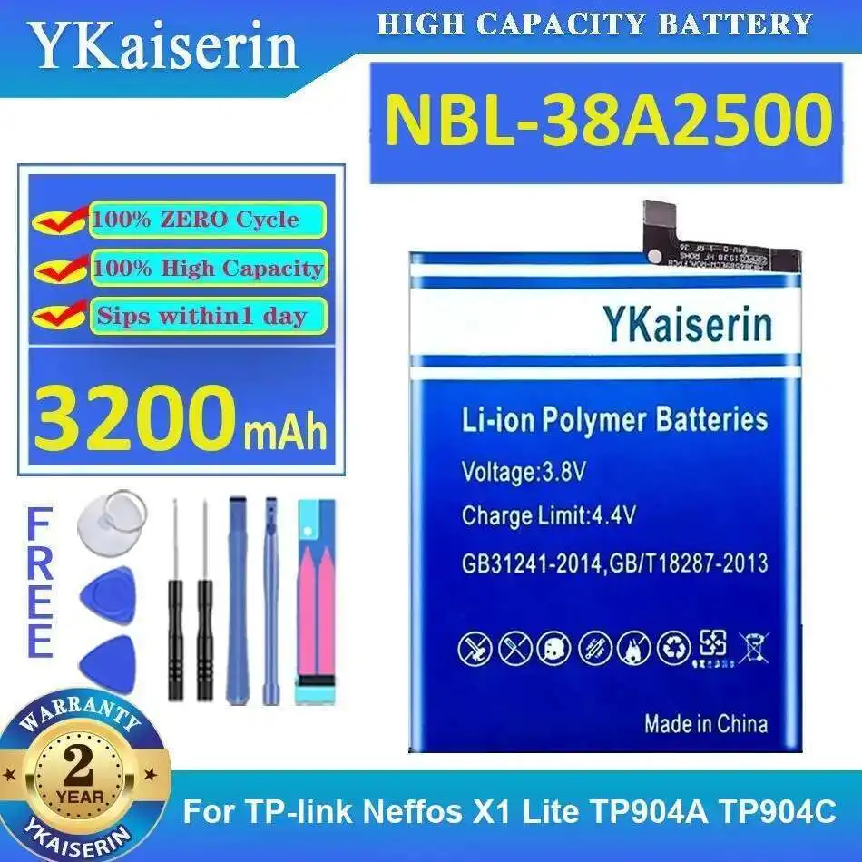 

3200Mah Mobile Phone Battery Premium Replacement For TP-Link Neffos X1 Lite TP904A TP904C High Performance Nbl-38A2500