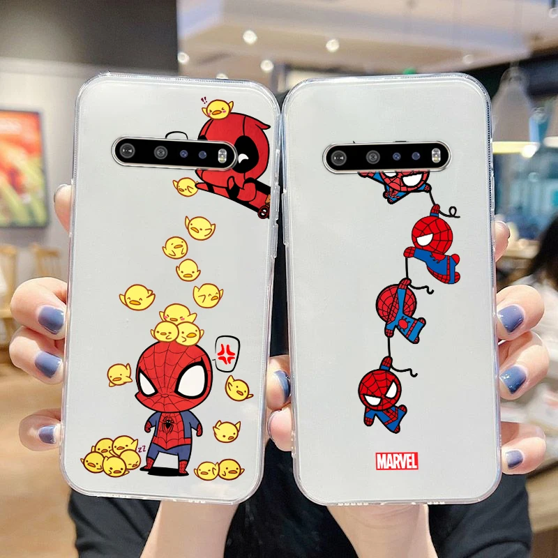 

Marvel Avengers hero spiderman Phone Case For Google Pixel 7 6 Pro 6A 5A 5 LG K92 K42 K22 K71 K61 K51 K41S G8 Transparent