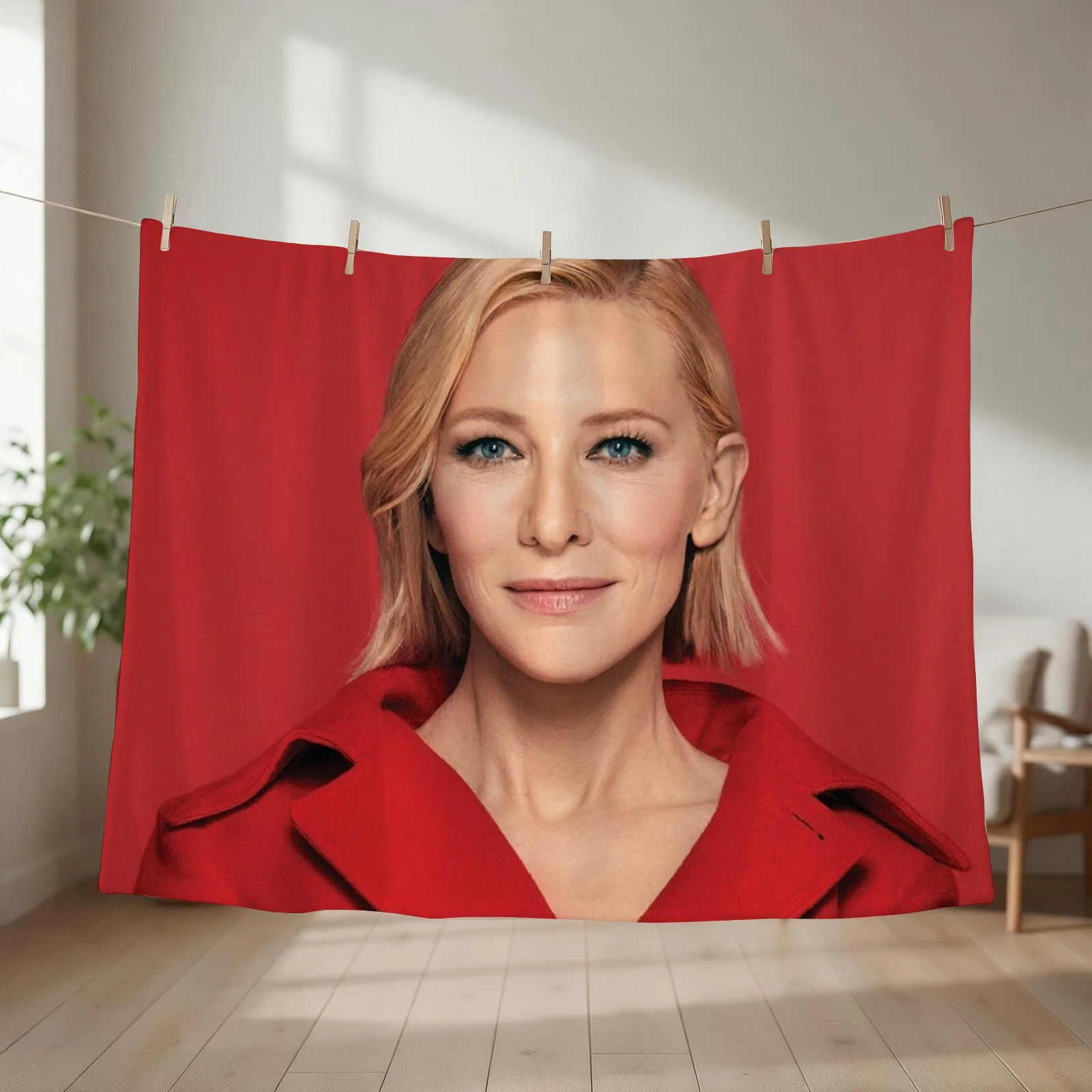Cate Blanchett Throw Blanket Cute Fashion Sofas christmas gifts Flannel Fabric Blankets