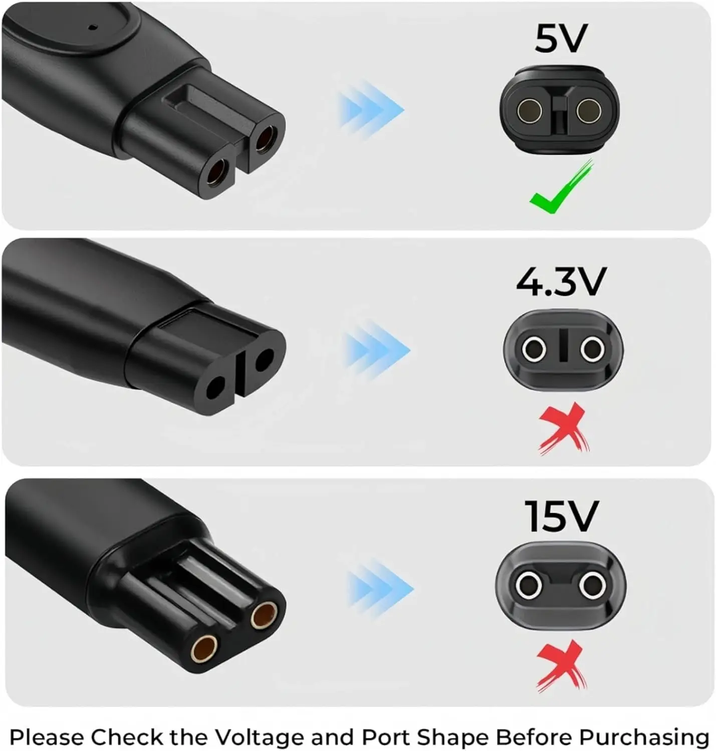 5V USB for Philips One Blade Charger Compatible with S3241 QP2724/6652/2834 S3145 BT3233 MG7940 X3001/3053 MG5940 X5004 S7887