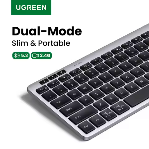 UGREEN Keyboard Wireless Bluetooth 5.3 2.4G Russian/EN 78 Keycaps For MacBook iPad PC Tablet Scissor Foot Structure