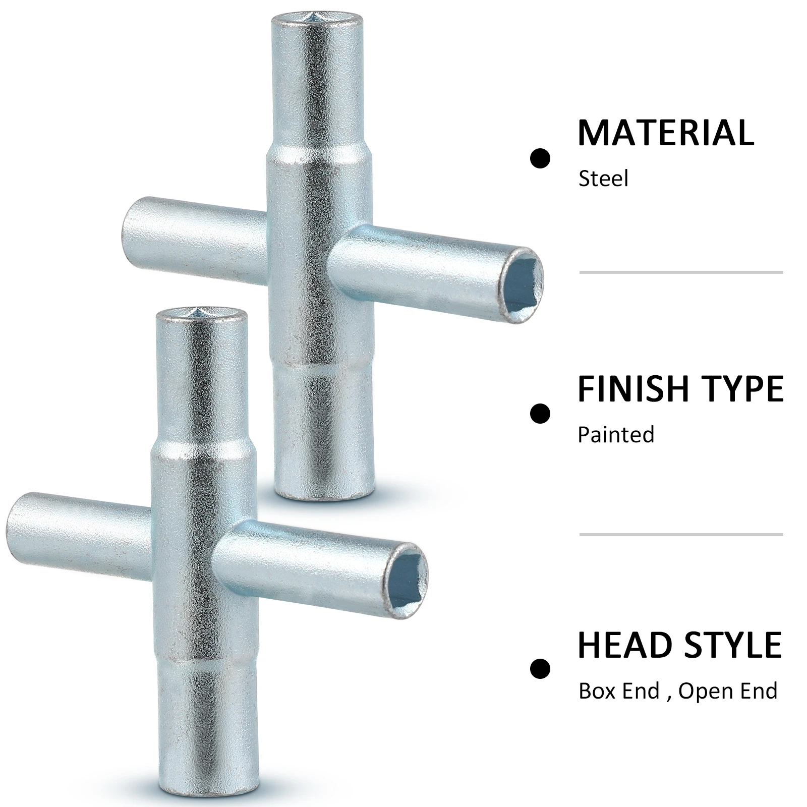 

2 pcs Steel Water Spigot Faucet Wrench Sillcock Shut Off Tool Hose Bib Garden Outdoor Use Sillcock Key Faucet