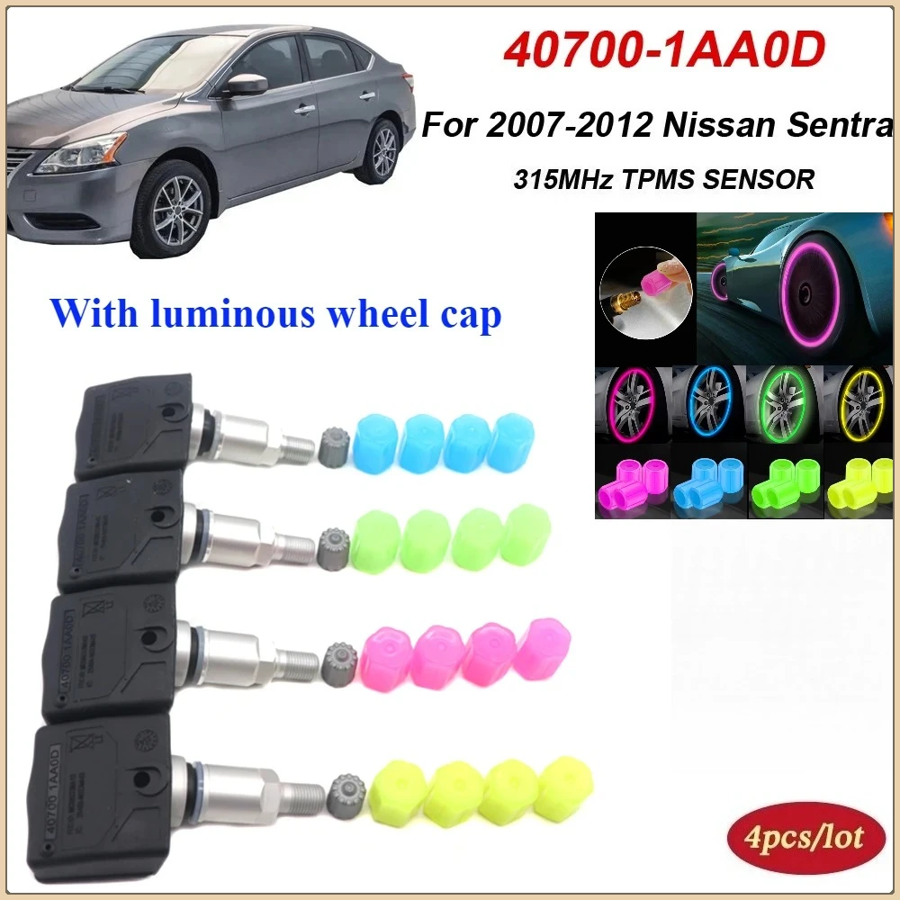 

Tire Tyre Pressure Monitoring Sensor New 4PCS 40700-1AA0D TPMS 315MHz For Nissan Sentra 2007 2008 2009 2010 2011 2012