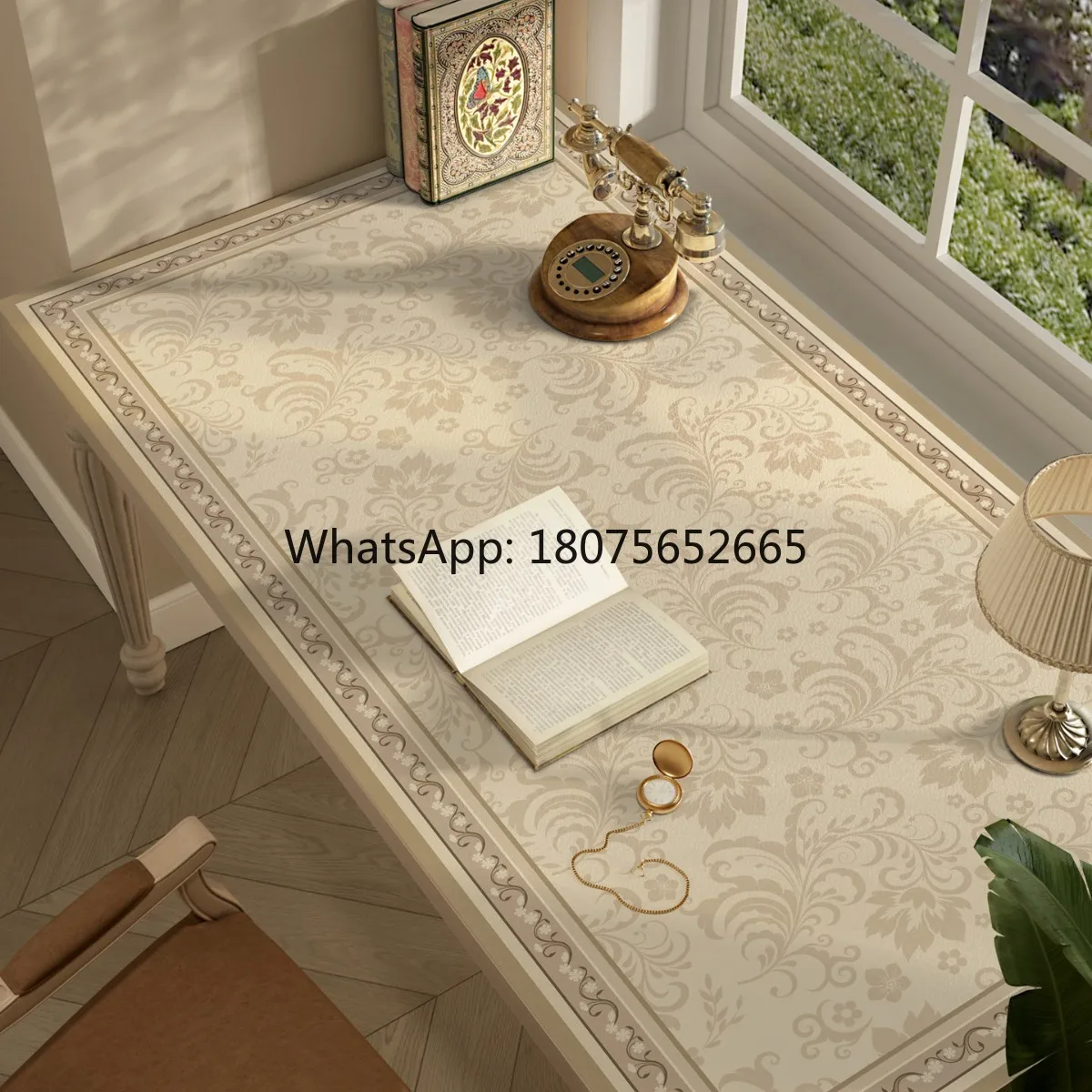 French-style desk mat - eye protection, student-friendly, customizable, waterproof, oil-proof, wash-free office desk pad