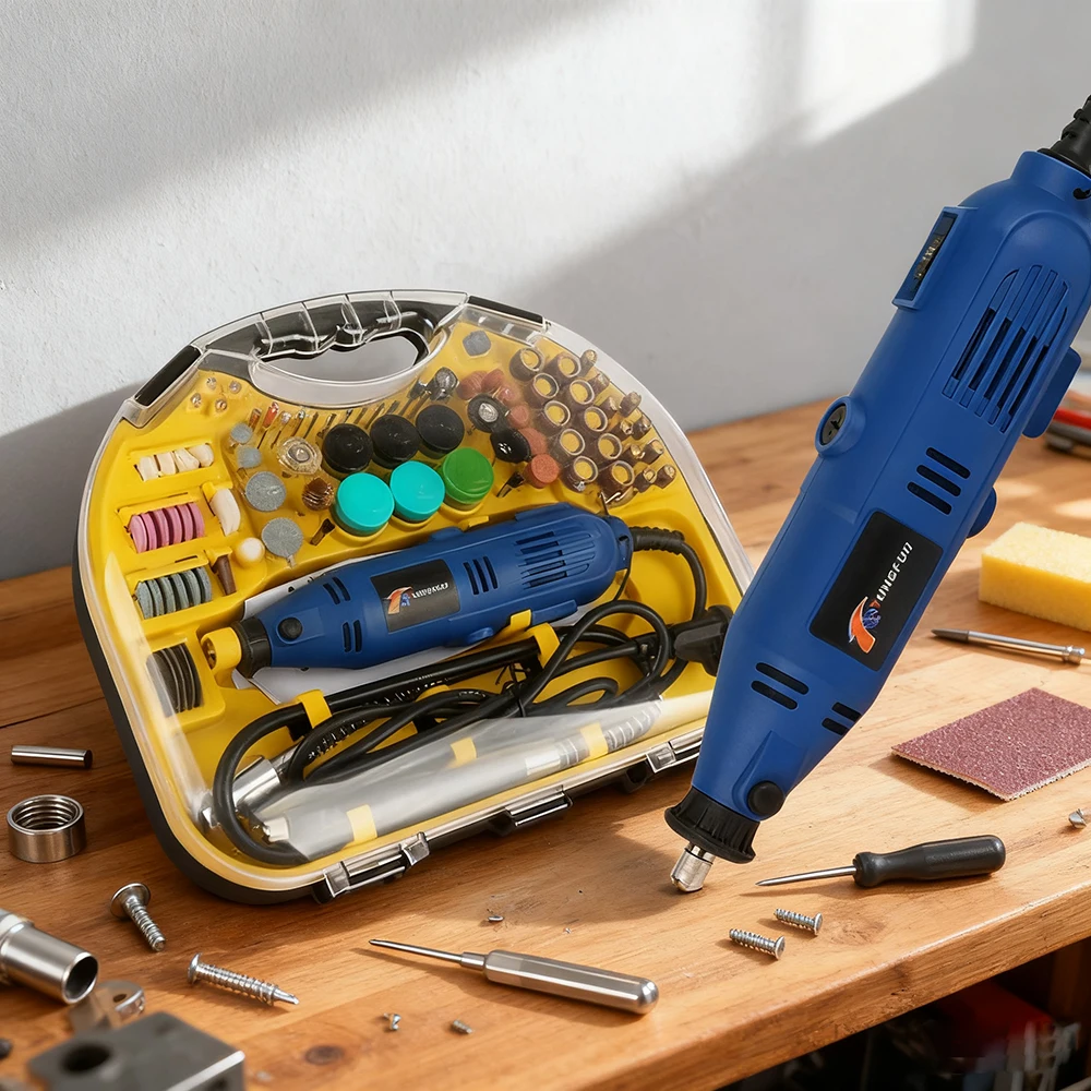 

Electric Die Grinder Kit with 211 Accessories Variable Speed Rotary Tool Set for Carving, Polishing, Grinding, Drilling & DIY