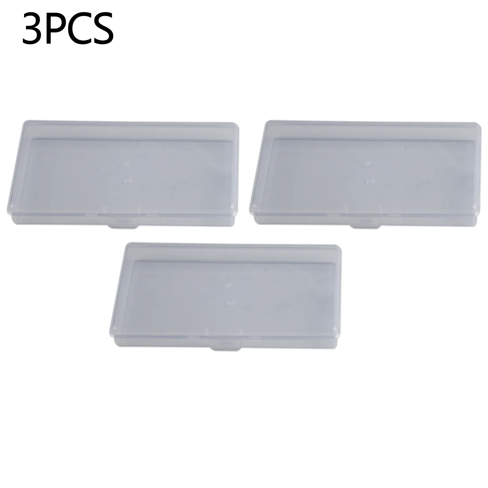 3pcs Storage Box Collection Box Holder With Transparent Plastic Case Plastic Jewelry Box Sorted Storage Rectangle Case