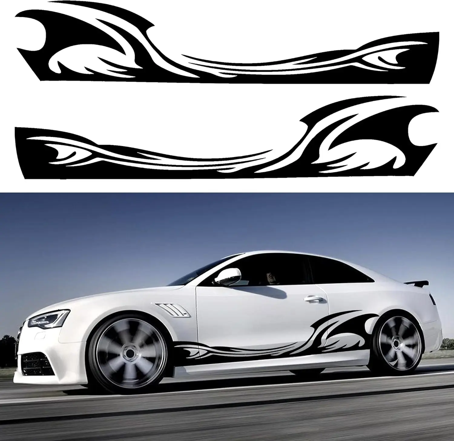 2pcs-wave-flame-racing-stripes-decals-universal-waterproof-vinyl-body-side-stickers-for-sedan-truck-suv-off-road-vehicles