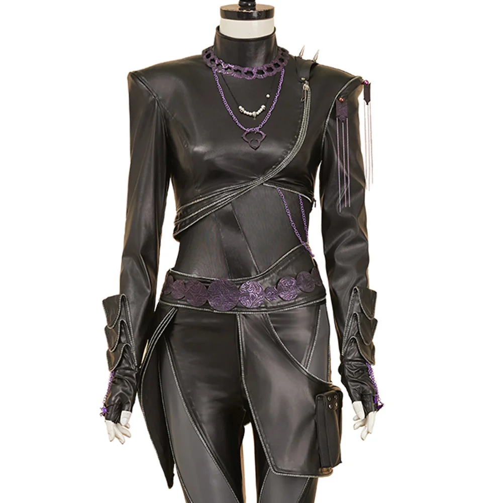 

2025 Cartoon Demon Hunter of KPop Rumi Zoey Cosplay Fantasy Black Battle Suits Costume Disguise Adult Women Party Outfits