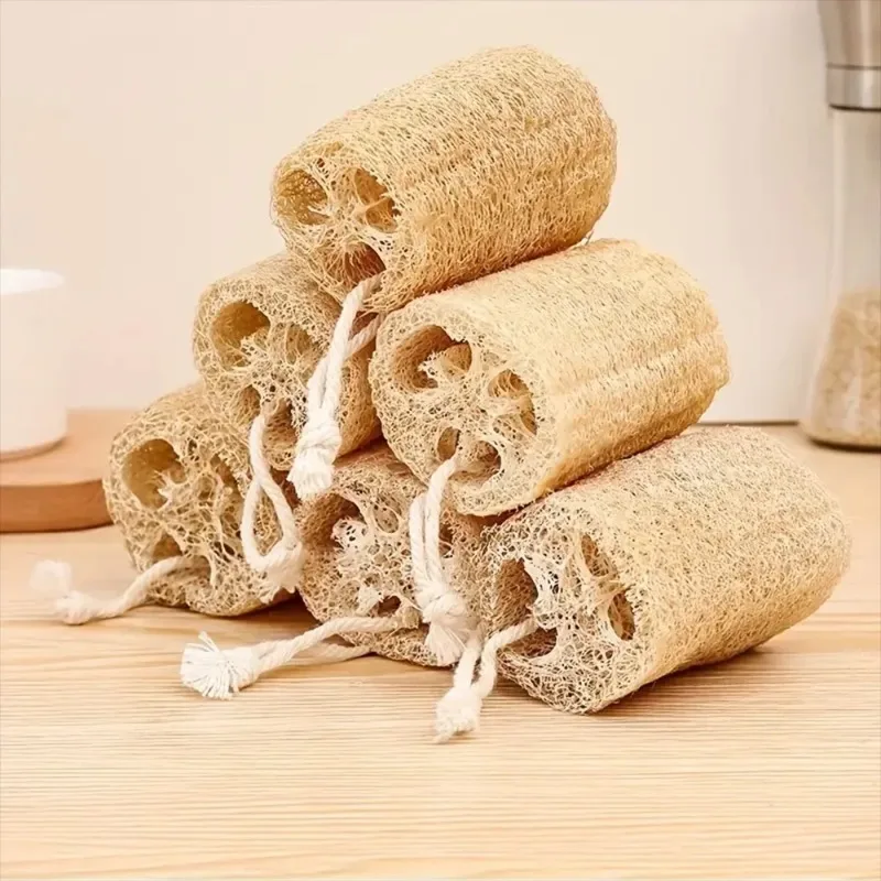 1/5pcs Natural Luffa Broken Cloth Brush Pot Brush Bowl Household Kitchen Cleaning Scouring Pad Can Be Reused Repeatedly
