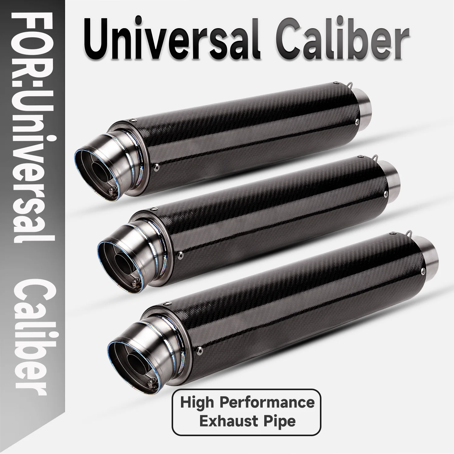 

Universal 60mm Motorcycle Exhaust Carbon Fiber Titanium Alloy GP-89mm Muffler with DB Killer For Z900 MT09 MT07 MT10 Z900RS