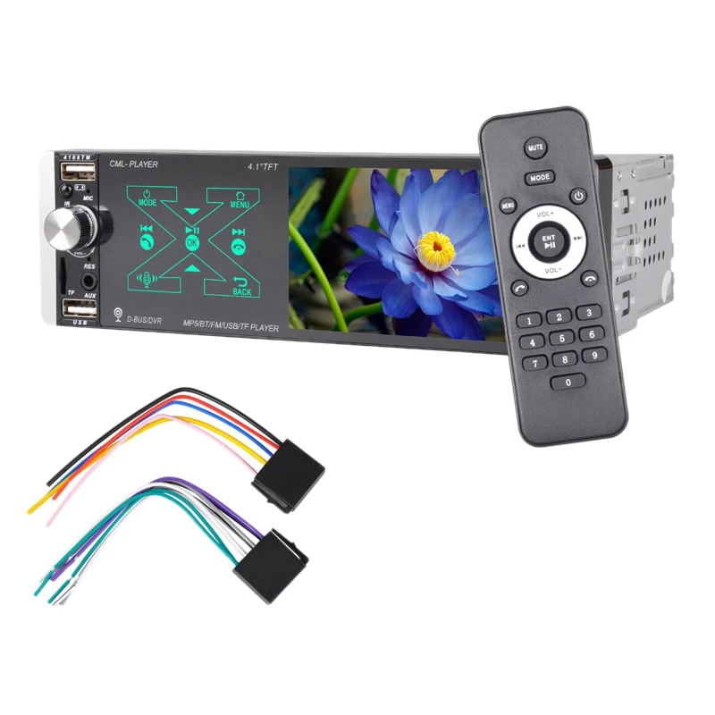 1 Din Car Radio Autoradio Stereo Audio RDS 4 Inch MP5 Video Player USB MP3 TF In-Dash Multimedia Player