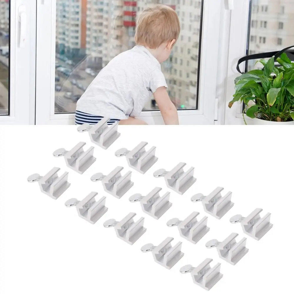 15pcs Adjustable Fit Sliding Window Locks No-Drill Install Vertical Horizontal Door Window Lock Window Lock Stopper