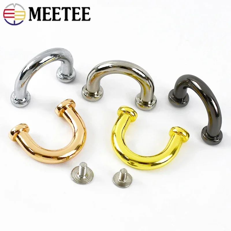 

5/10Pcs 16mm Metal Buckle U Rings for Handbag Connector Bag Arch Bridge Screw Clasp DIY Strap Hang Ring Hook Hardware Accessory