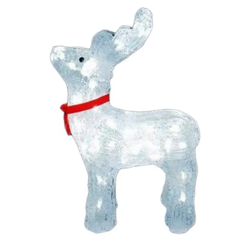 B50C Christmas Deer Ornament Acrylic Sculpture For Shopping Mall & Holiday Display Chen Modeling Decoration
