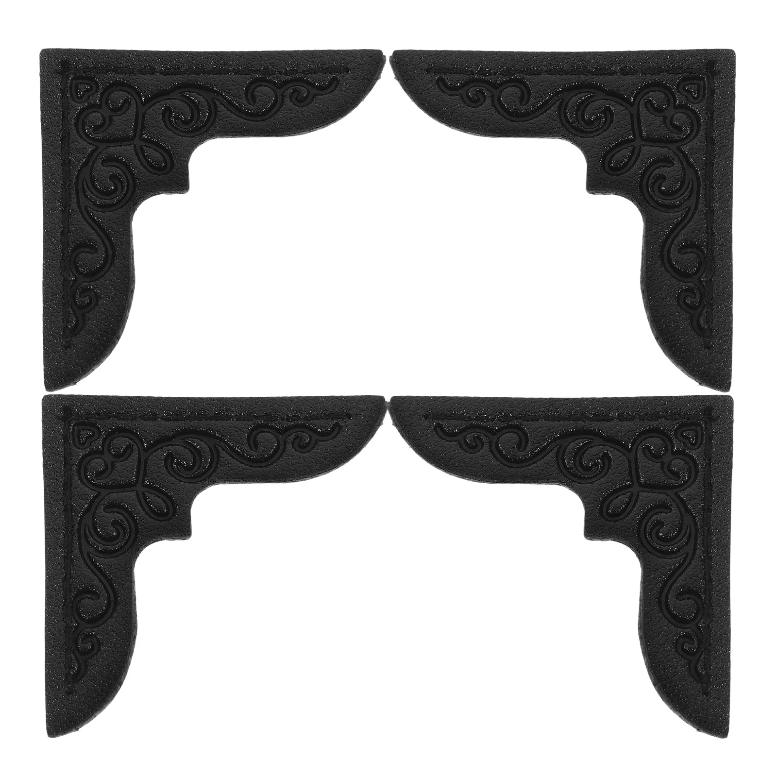 

4 Pcs Bookmark Reading Case Album Corner Protectors Page Books Guard Pu Metal Student Decorative