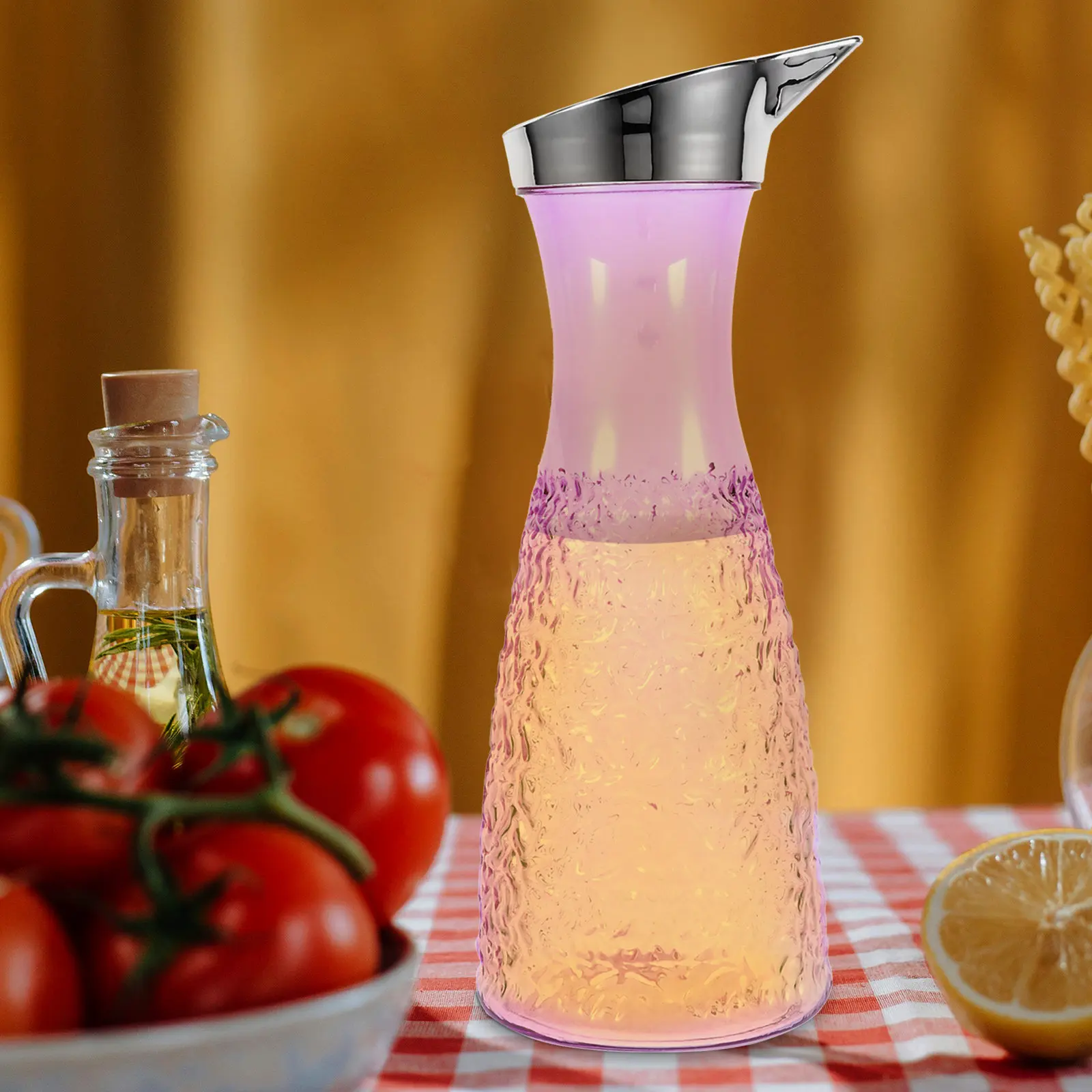 Modern Large Capacity Plastic Pitcher Made of Heat Resistant Pc for Juices Iced Tea Milk Coffee Water Bar Restaurant Home Party