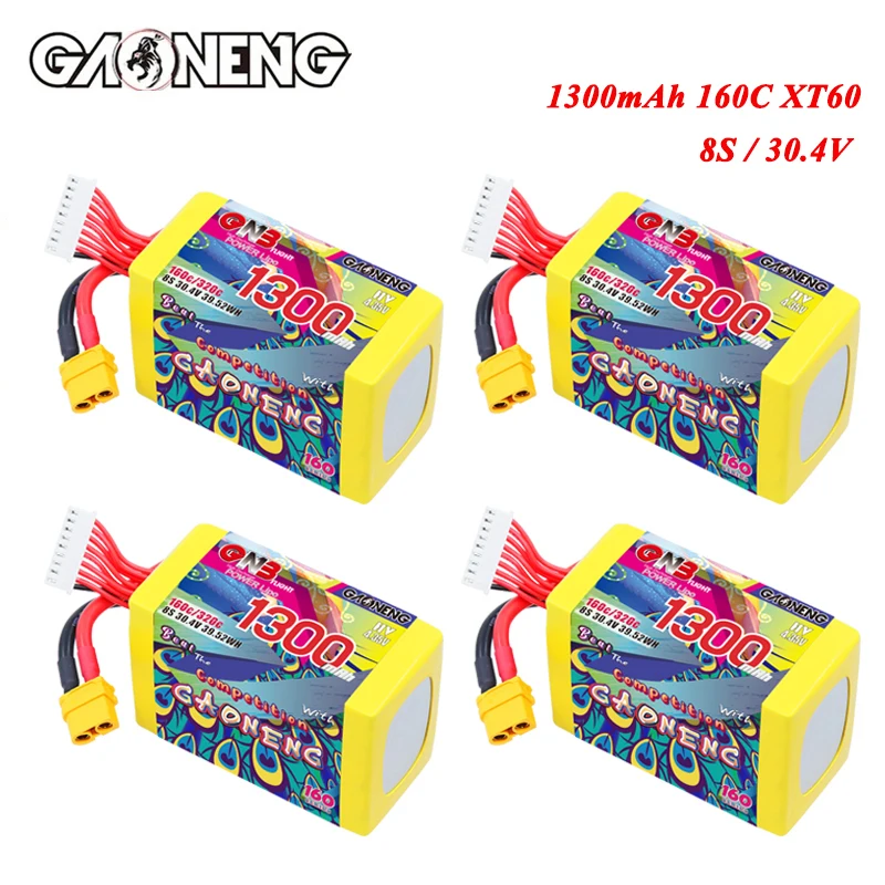 GNB 8S 22.8V 1300mAh 160C/320C Rechargeable LiPo Battery With XT60 For RC FPV Drone Quadcopter Airplane Helicopter Parts Hobby