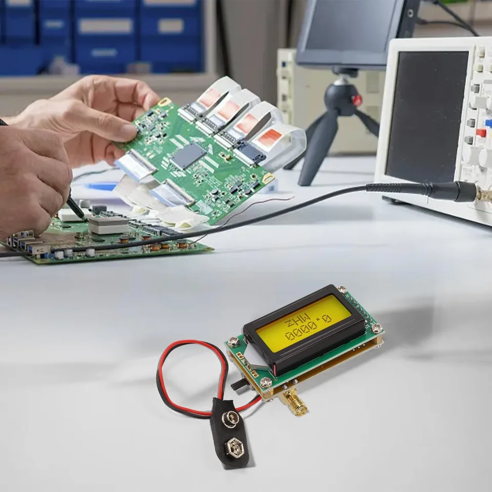Produktbild von Archuu Frequenzzähler 1–500 MHz – DIY Tester Mit SMA-Buchse, LCD-Hintergrundbeleuchtung, 9V-Batteriebetrieb – Messmodul Für Elektronikbastler