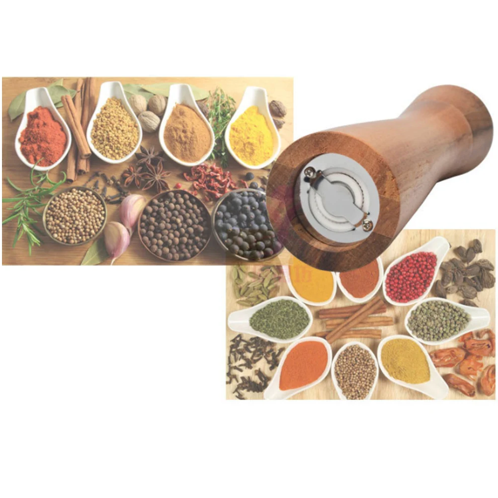 

1pc 8 Inches Pepper Mill Ceramic Rotor Manual For Pepper Crusher Cumin Spices Coarse Salt Kitchen Accessory