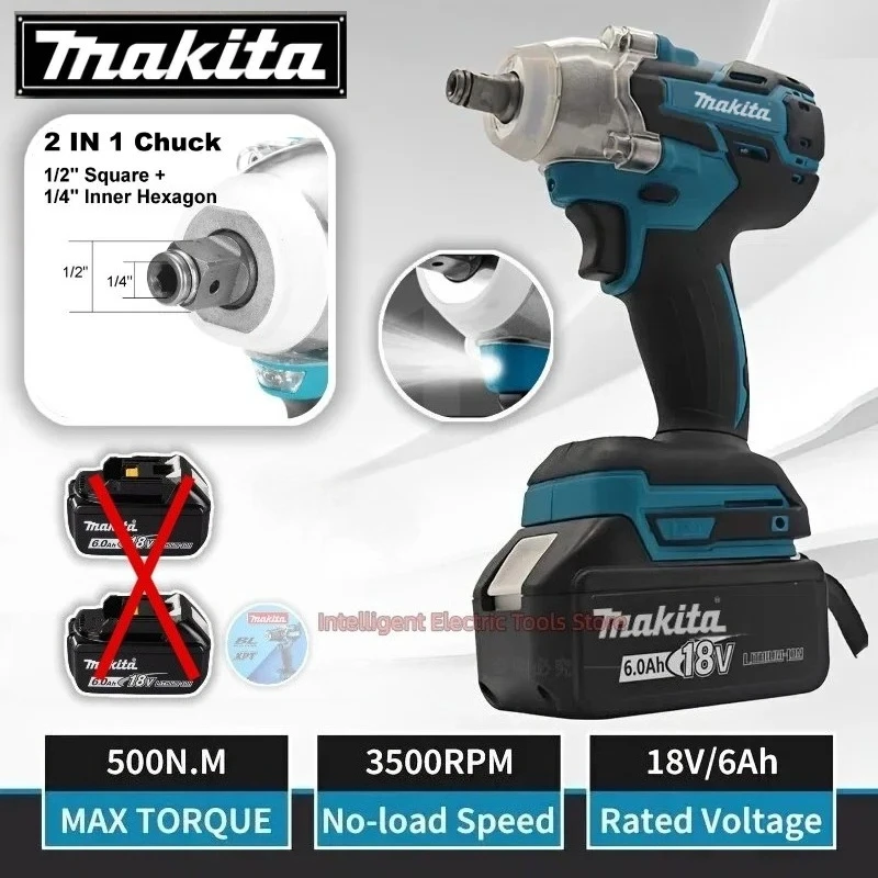 

Makita DTW600 18V /20V Cordless Impact Wrench High Torque Brushless Electric Wrench Rechargeable Auto Repair Power Tools