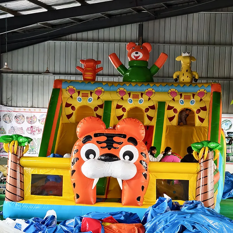 &PVC Inflatable Bounce Castle, Commercial Outdoor Bounce House, Durable, Eco-Friendly & Easy to Install