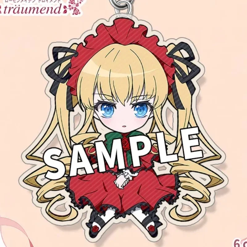 Wholesale Bag Charm Rozen Maiden Anime 6CM Acrylic Pendant Keychain Suigintou/Kanaria/Suiseiseki Backpack Charm Decorations
