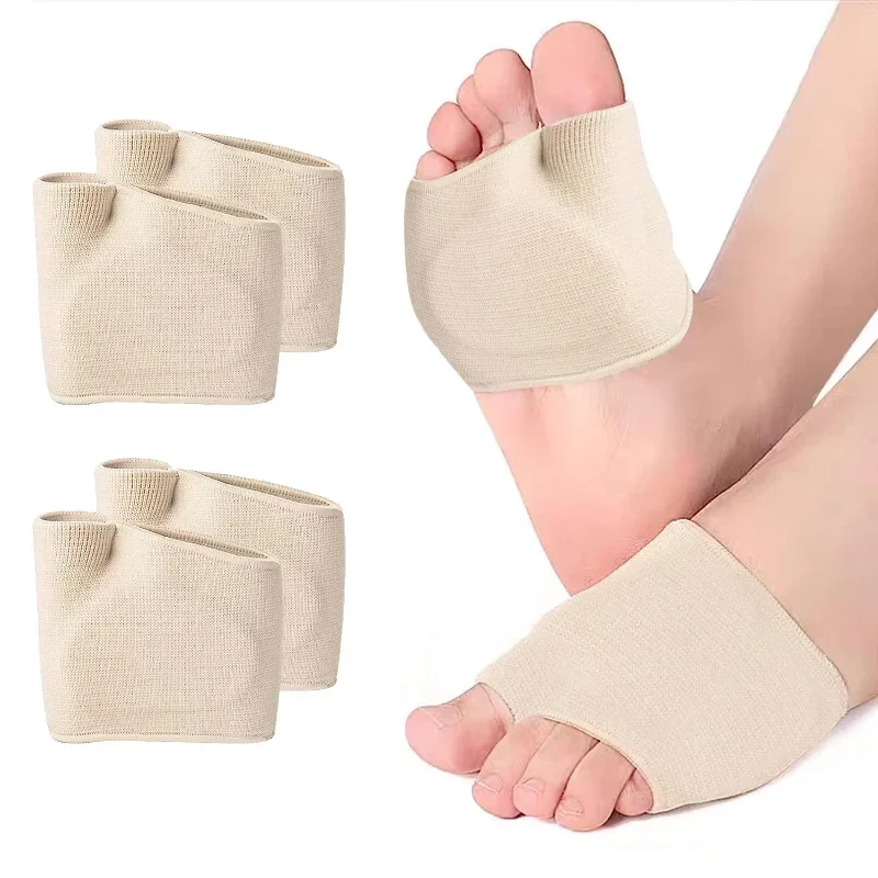 Silicone Gel Meia Palmilha para Anepé Metatarsal, Pain Relief Shoe Pads, Bola de Almofadas Pé, Hallux Valgus Corrector Meias