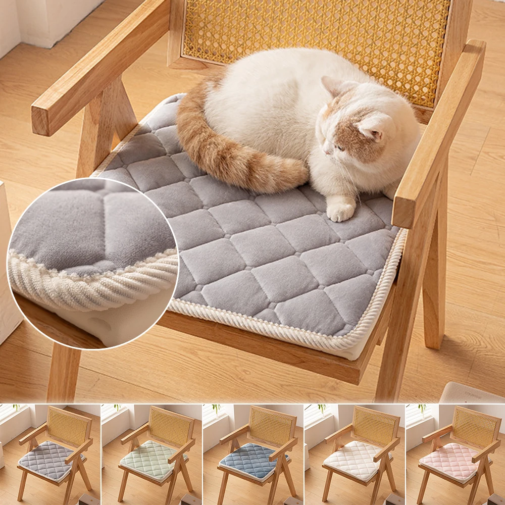 

1PC Non-slip Square Dining Chair Cushion Thick Tatami Cushion Home Floor Pad Soft Seat Mat 45x45cm for Office Dining Chairs 의자방석