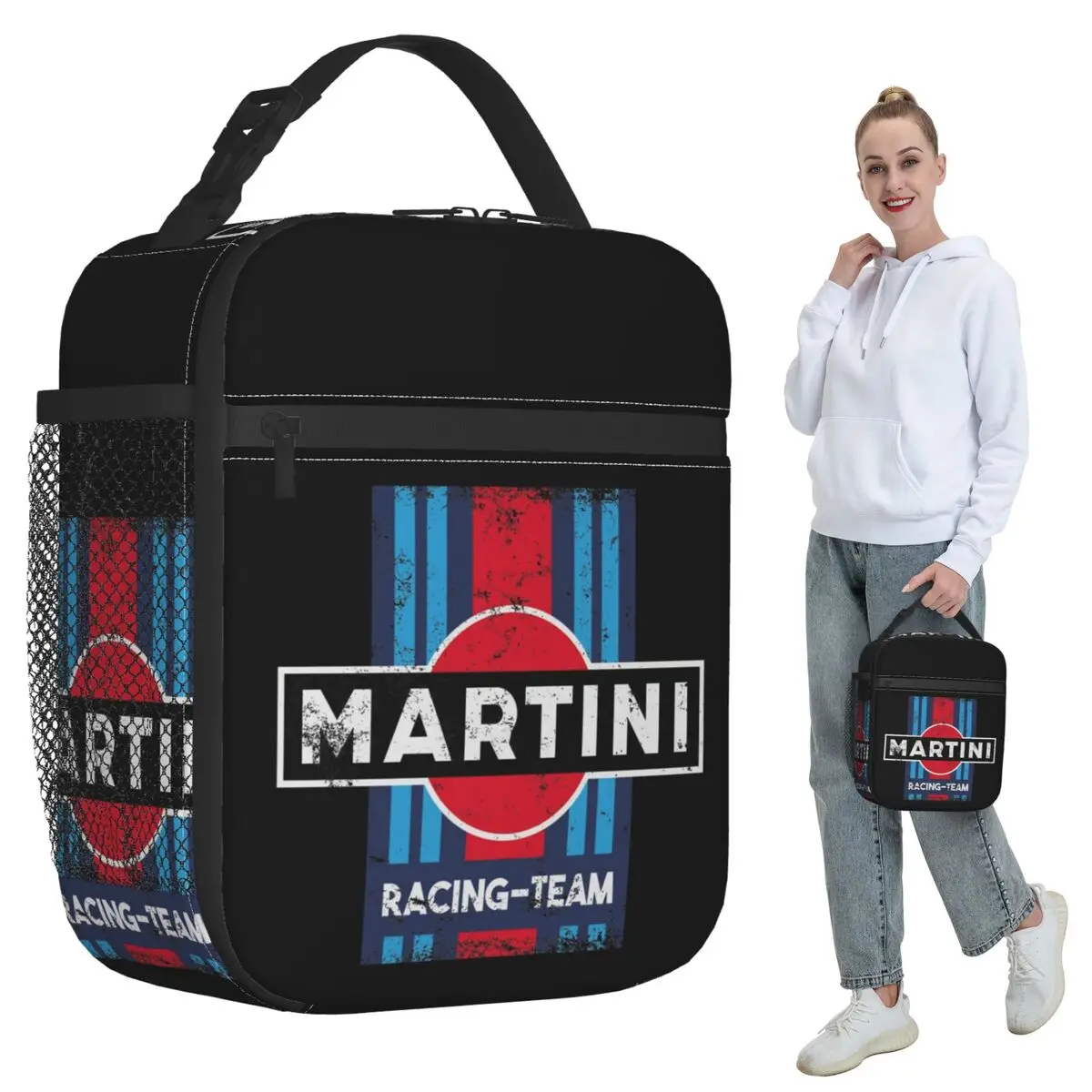 

Изолированная сумка для обеда Martini Racing Team для детей, школьный холодильник, термосумка для еды, портативный контейнер для ланч-боксов