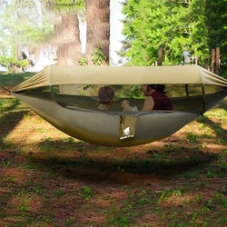 Outdoor Nylon Swing Hammock Tent Durable Waterproof Anti Mosquito Hanging Hammock Survival Camping Equipment Outdoor Furniture