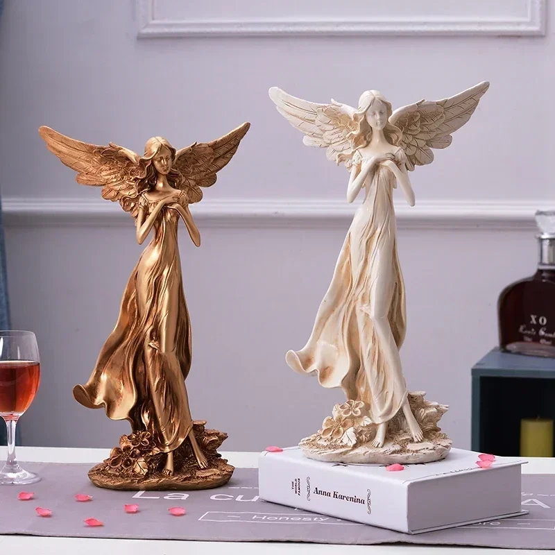 Nordic angel goddess sculpture home Furnishing office decoration goddess resin statue Ornaments living room decoration art gifts