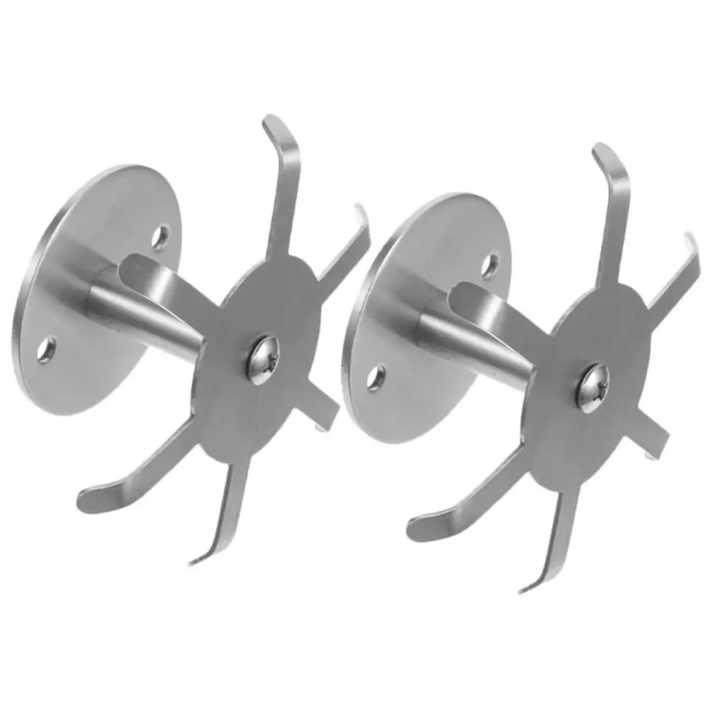 Stainless Steel Six Claw Swivel Hook Punch-free Anti-slip Utensil Hanging Rack Heavy Duty 360 Degree Rotation Coat Hangers